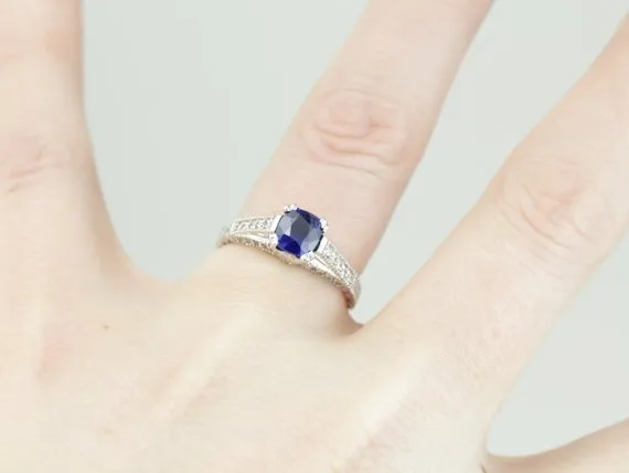 Rings Market Square Jewelers Brilliant Blue Sapphire and Diamond Engagement Ring Rings Market Square Jewelers Brilliant Blue Sapphire and Diamond Engagement Ring