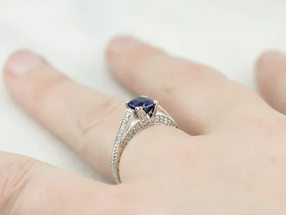 Rings Market Square Jewelers Brilliant Blue Sapphire and Diamond Engagement Ring Rings Market Square Jewelers Brilliant Blue Sapphire and Diamond Engagement Ring