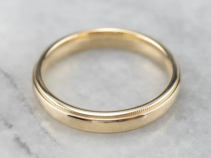Rings Market Square Jewelers Milgrain Edge Yellow Gold Wedding Band Rings Market Square Jewelers Milgrain Edge Yellow Gold Wedding Band