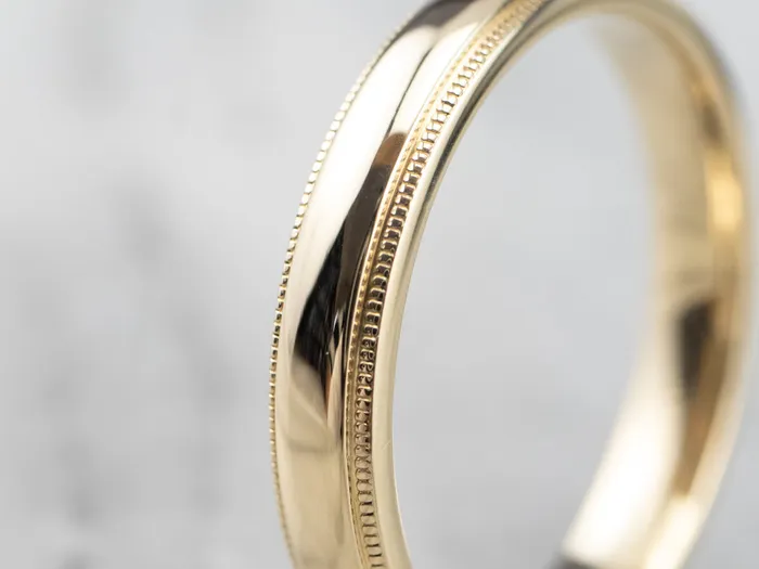 Rings Market Square Jewelers Milgrain Edge Yellow Gold Wedding Band Rings Market Square Jewelers Milgrain Edge Yellow Gold Wedding Band