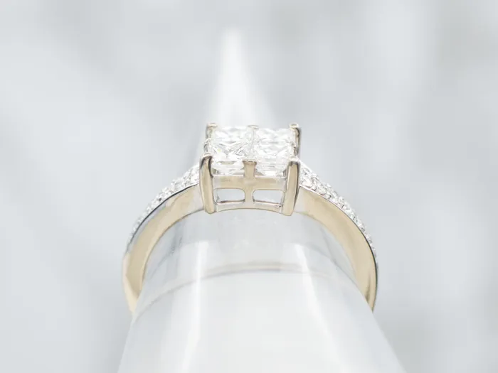 Rings Market Square Jewelers Modern Gold Princess Cut Diamond Engagement Ring Rings Market Square Jewelers Modern Gold Princess Cut Diamond Engagement Ring