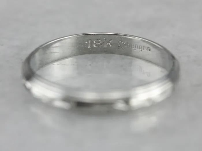 Rings Market Square Jewelers Patterned White Gold Wedding Band Rings Market Square Jewelers Patterned White Gold Wedding Band