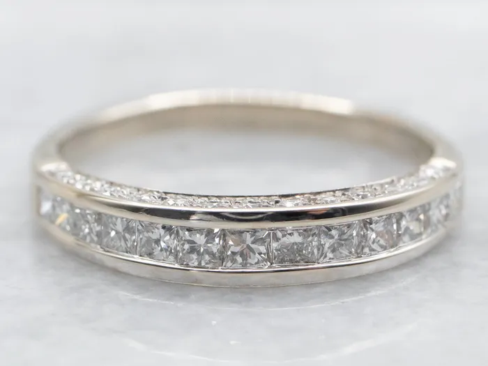 Rings Market Square Jewelers Princess Cut Diamond Wedding Band