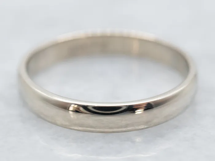 Rings Market Square Jewelers Simple 14K White Gold Band