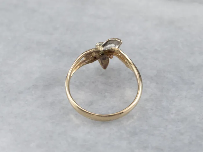 Rings Market Square Jewelers TriColor Gold Diamond Flower Ring Rings Market Square Jewelers TriColor Gold Diamond Flower Ring