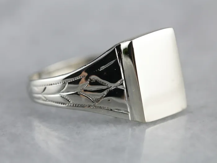 Rings Market Square Jewelers Unisex Mix Metal Signet Ring Rings Market Square Jewelers Unisex Mix Metal Signet Ring
