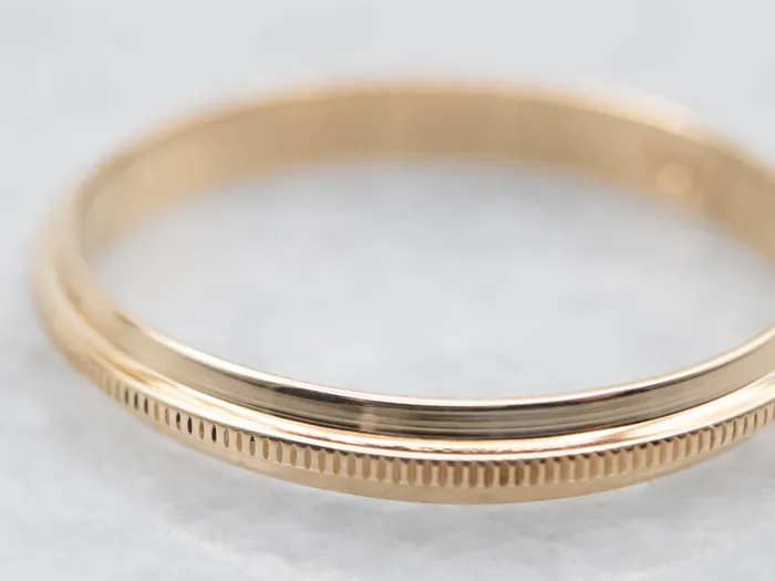 Rings Market Square Jewelers Vintage Gold Coin Edge Center Band