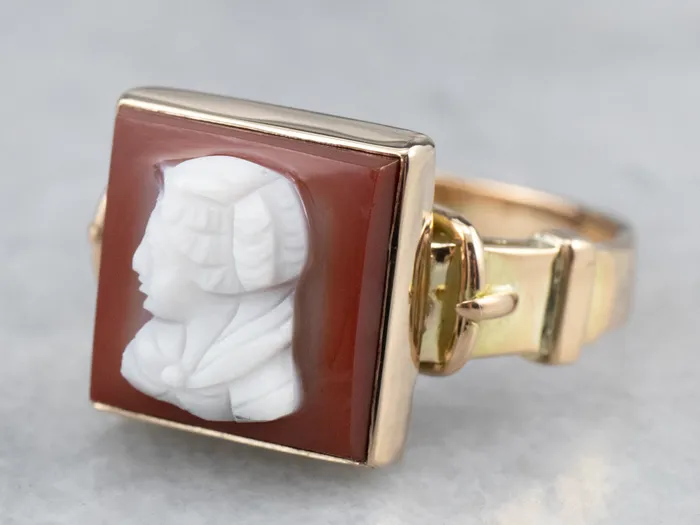 Rings Market Square Jewelers Vintage Hardstone Cameo Gold Ring Rings Market Square Jewelers Vintage Hardstone Cameo Gold Ring