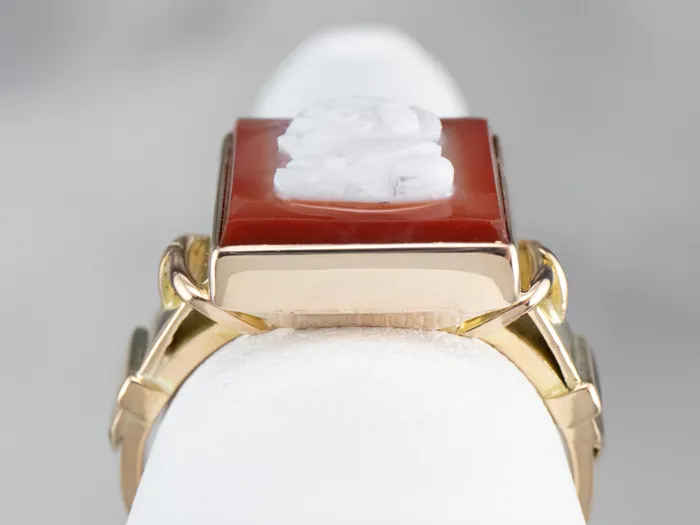 Rings Market Square Jewelers Vintage Hardstone Cameo Gold Ring Rings Market Square Jewelers Vintage Hardstone Cameo Gold Ring
