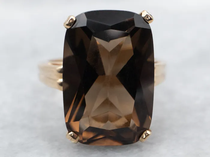 Rings Market Square Jewelers Vintage Smoky Quartz Cocktail Ring
