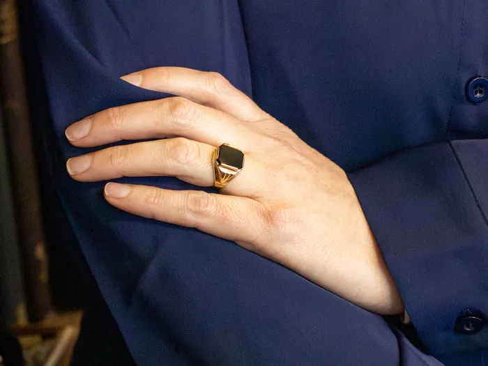 Rings Retro 1940s Black Onyx Solitaire Ring Market Square Jewelers