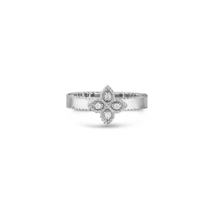 Rings Roberto Coin Roberto Coin Princess Flower Small Diamond Ring