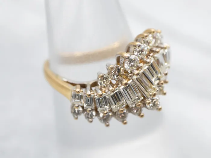 Rings Vintage 18KGold Diamond Cocktail Ring Market Square Jewelers Rings Vintage 18KGold Diamond Cocktail Ring Market Square Jewelers