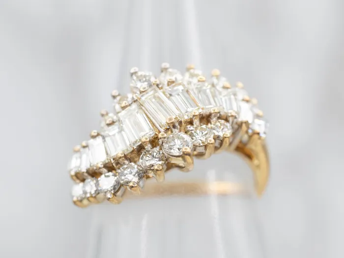 Rings Vintage 18KGold Diamond Cocktail Ring Market Square Jewelers Rings Vintage 18KGold Diamond Cocktail Ring Market Square Jewelers