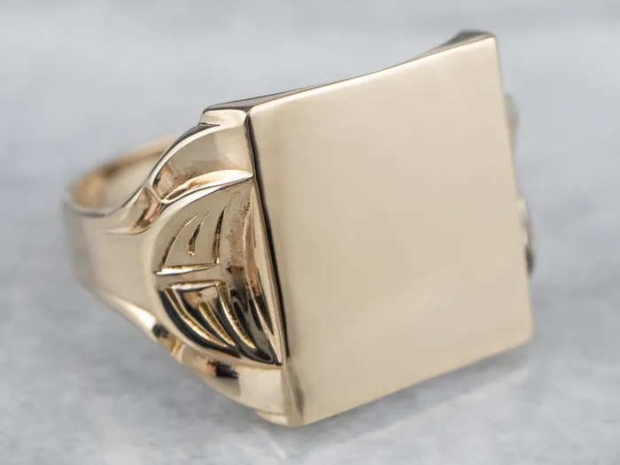 Rings Vintage Square Top Signet Ring Market Square Jewelers