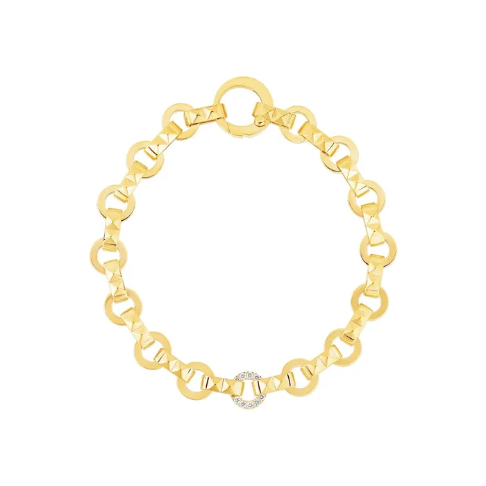 Roberto Coin Gold Obelisco Diamond Accent Petite Bracelet Roberto Coin Bracelets Roberto Coin Gold Obelisco Diamond Accent Petite Bracelet Roberto Coin Bracelets