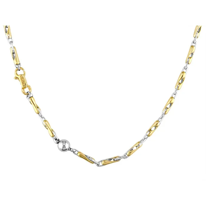 Sauro Necklaces Sauro 18kt Yellow White Gold Twist Link Necklace