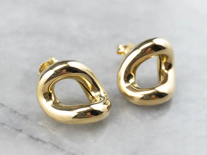 Sculptural 18K Gold Stud Earrings Market Square Jewelers Earrings Sculptural 18K Gold Stud Earrings Market Square Jewelers Earrings