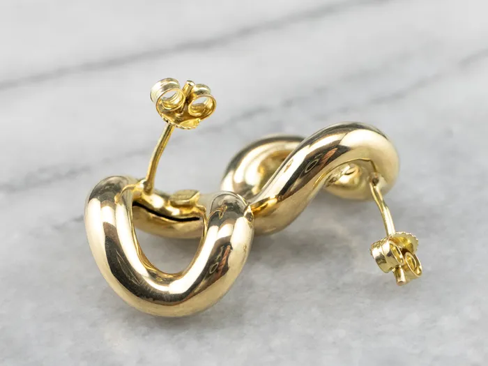 Sculptural 18K Gold Stud Earrings Market Square Jewelers Earrings Sculptural 18K Gold Stud Earrings Market Square Jewelers Earrings