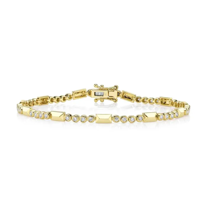 Shy Creation Bracelets Shy Creation Diamond Bezel Geo Cut Bracelet 054 CT Shy Creation Bracelets Shy Creation Diamond Bezel Geo Cut Bracelet 054 CT