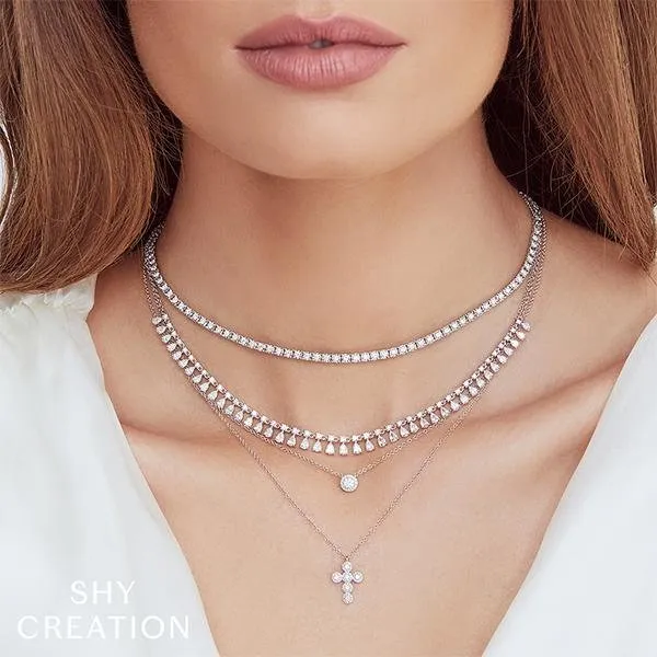 Shy Creation Diamond Tennis Necklace 249 CT Shy Creation Necklaces Shy Creation Diamond Tennis Necklace 249 CT Shy Creation Necklaces