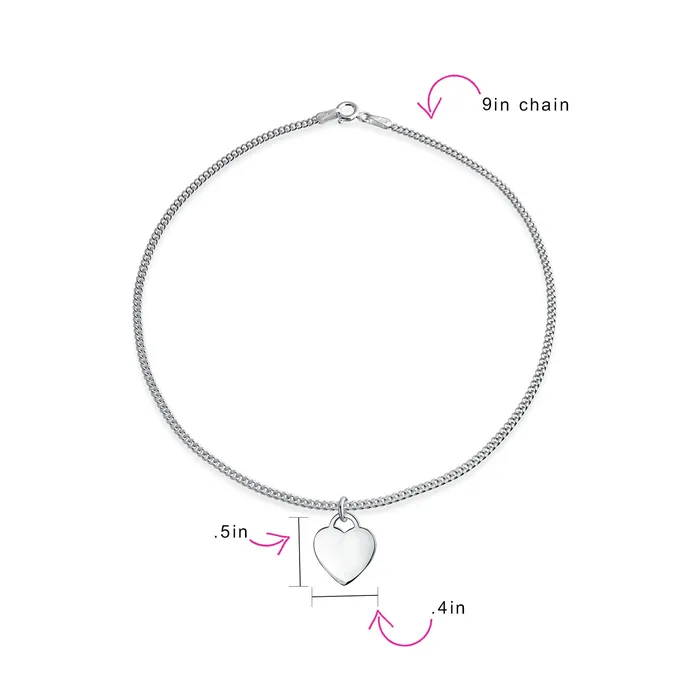 Tiny Minimalist ABC Heart Initial Anklet Ankle Bracelet Sterling Silver 910 Inch BlingJewelry Wholesale Bracelets Tiny Minimalist ABC Heart Initial Anklet Ankle Bracelet Sterling Silver 910 Inch BlingJewelry Wholesale Bracelets