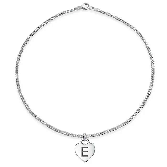 Tiny Minimalist ABC Heart Initial Anklet Ankle Bracelet Sterling Silver 910 Inch BlingJewelry Wholesale Bracelets Tiny Minimalist ABC Heart Initial Anklet Ankle Bracelet Sterling Silver 910 Inch BlingJewelry Wholesale Bracelets