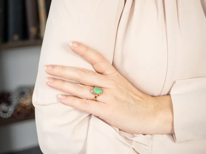 Vintage Carved Jade Solitaire Ring Market Square Jewelers Rings Vintage Carved Jade Solitaire Ring Market Square Jewelers Rings