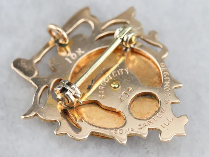Vintage Gold Masonic Pin or Pendant Market Square Jewelers PreStyled Sets Vintage Gold Masonic Pin or Pendant Market Square Jewelers PreStyled Sets