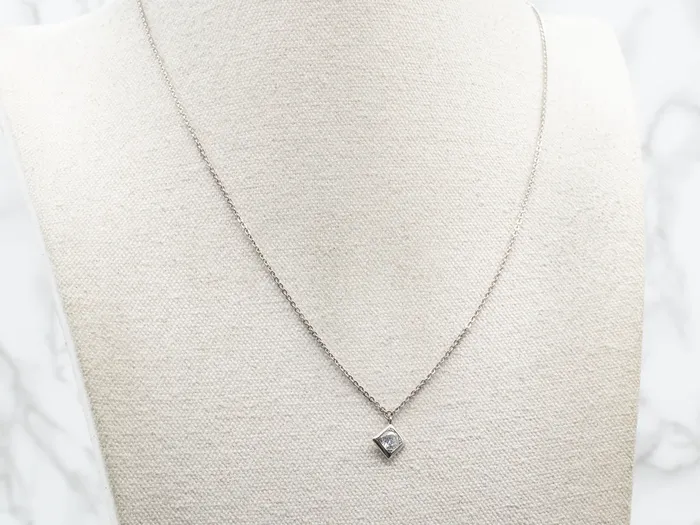 White Gold Diamond Solitaire Pendant Necklace Market Square Jewelers Necklaces White Gold Diamond Solitaire Pendant Necklace Market Square Jewelers Necklaces