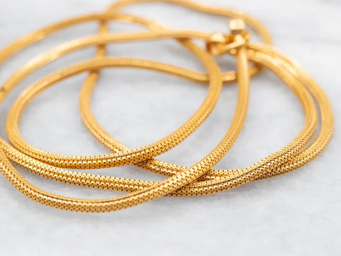 Woven 22Karat Gold Box Chain Market Square Jewelers PreStyled Sets