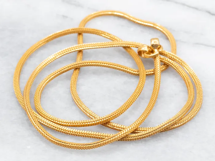 Woven 22Karat Gold Box Chain Market Square Jewelers PreStyled Sets
