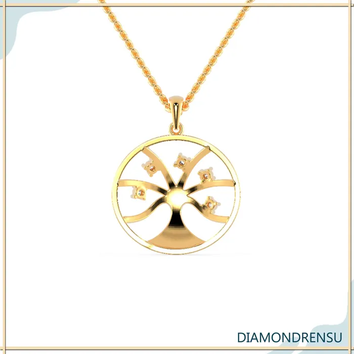 015 TCW Round Moissanite Wedding Pendant Tree Life Pendant Diamondrensu Necklaces 015 TCW Round Moissanite Wedding Pendant Tree Life Pendant Diamondrensu Necklaces