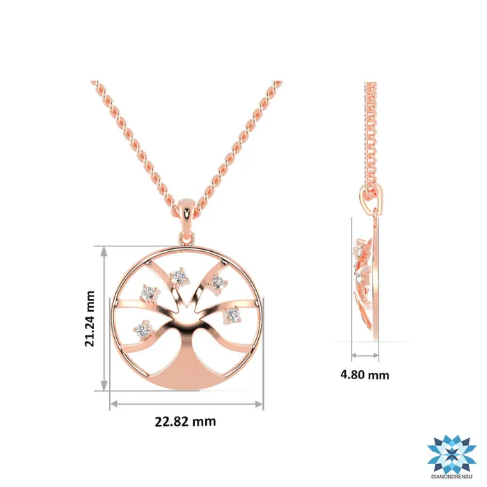 015 TCW Round Moissanite Wedding Pendant Tree Life Pendant Diamondrensu Necklaces 015 TCW Round Moissanite Wedding Pendant Tree Life Pendant Diamondrensu Necklaces