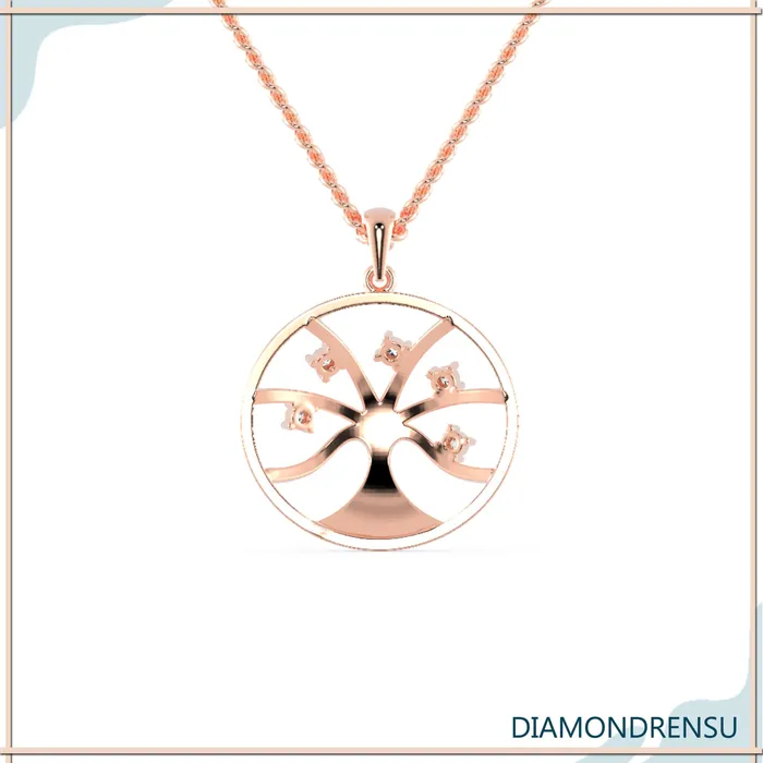 015 TCW Round Moissanite Wedding Pendant Tree Life Pendant Diamondrensu Necklaces 015 TCW Round Moissanite Wedding Pendant Tree Life Pendant Diamondrensu Necklaces