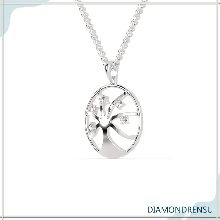 015 TCW Round Moissanite Wedding Pendant Tree Life Pendant Diamondrensu Necklaces 015 TCW Round Moissanite Wedding Pendant Tree Life Pendant Diamondrensu Necklaces