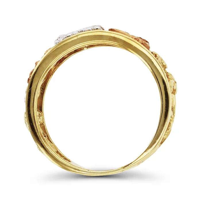 14K Tricolor Gold Polished Elephant Fashion Ring DecadenceJewelry Rings
