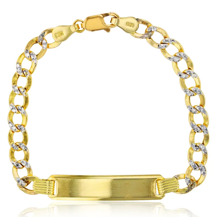 14K Yellow Gold 100 Hollow Cuban 6 Baby ID Bracelet DecadenceJewelry Bracelets 14K Yellow Gold 100 Hollow Cuban 6 Baby ID Bracelet DecadenceJewelry Bracelets
