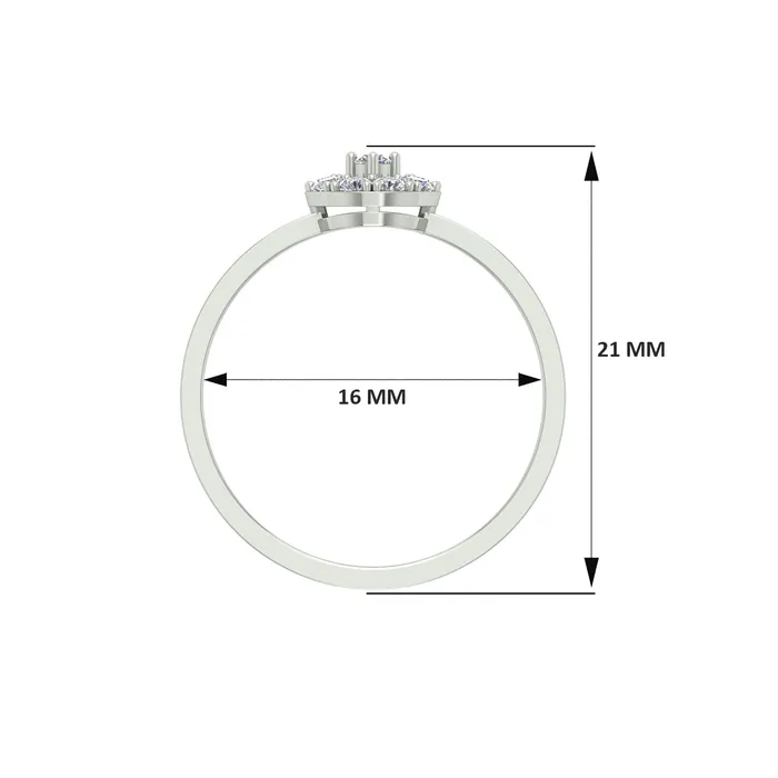 18k White Gold and Diamond Fancy Ring in size 55 and total gold weight of 133g Gold Palace Rings