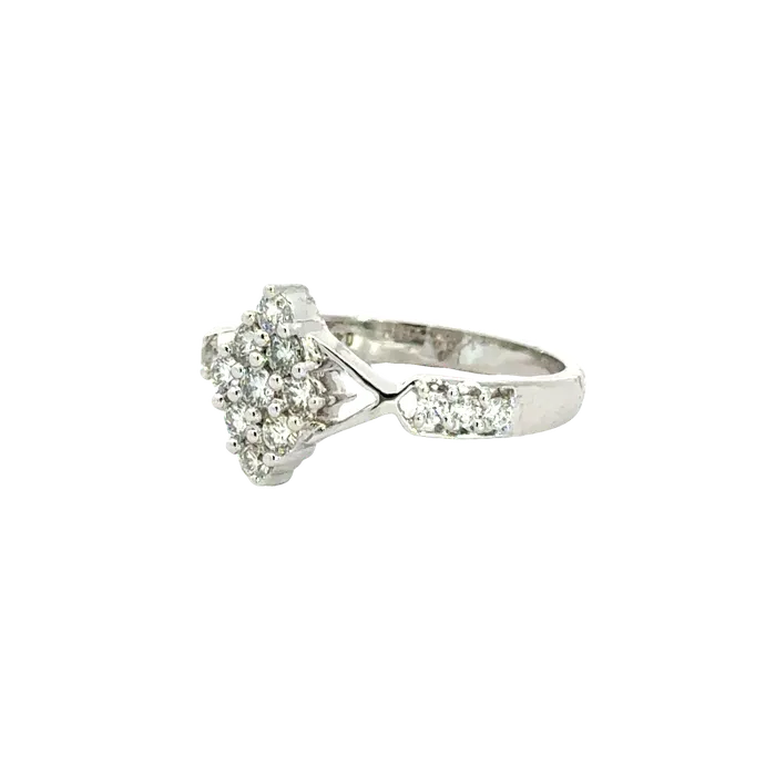 18k White Gold and Diamond Fancy Ring in size 55 and total gold weight of 332g Gold Palace Rings 18k White Gold and Diamond Fancy Ring in size 55 and total gold weight of 332g Gold Palace Rings