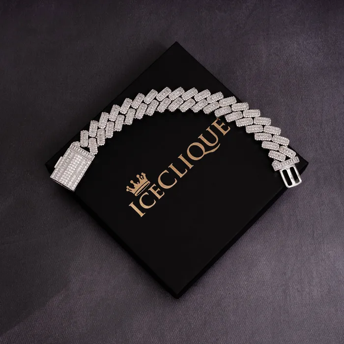 20mm Baguette Cuban Bracelet ICECLIQUE JEWELRY Bracelets