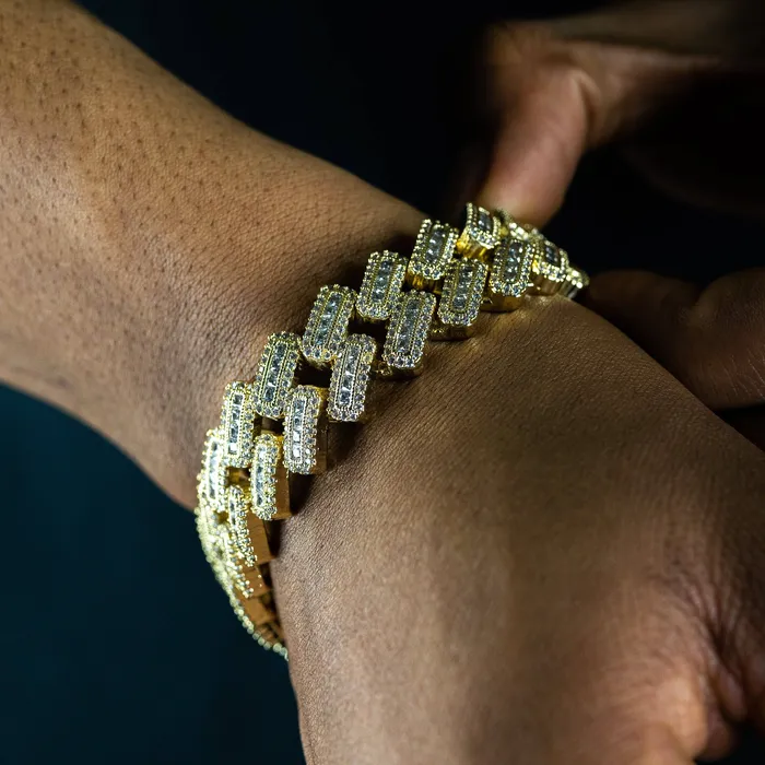 20mm Baguette Cuban Bracelet ICECLIQUE JEWELRY Bracelets