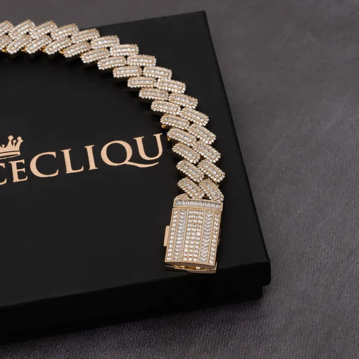 20mm Baguette Cuban Bracelet ICECLIQUE JEWELRY Bracelets