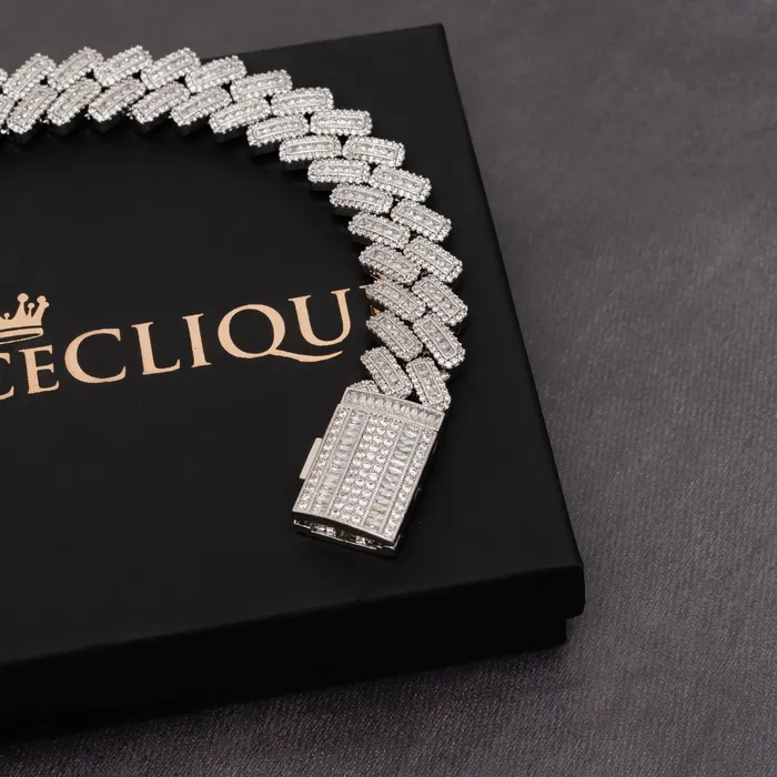 20mm Baguette Cuban Bracelet ICECLIQUE JEWELRY Bracelets