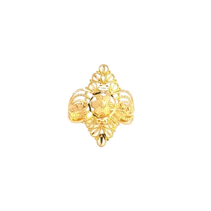 22k Yellow Gold Fancy Filigree Ring measuring 65 Gold Palace Rings
