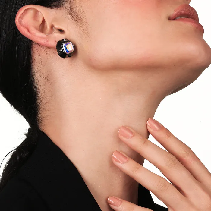 Beauvoir White Abalone Earrings Isharya Modern Indian Jewelry Earrings