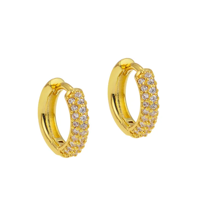 Block Diamante Huggie Earring Betty and Biddy Earrings