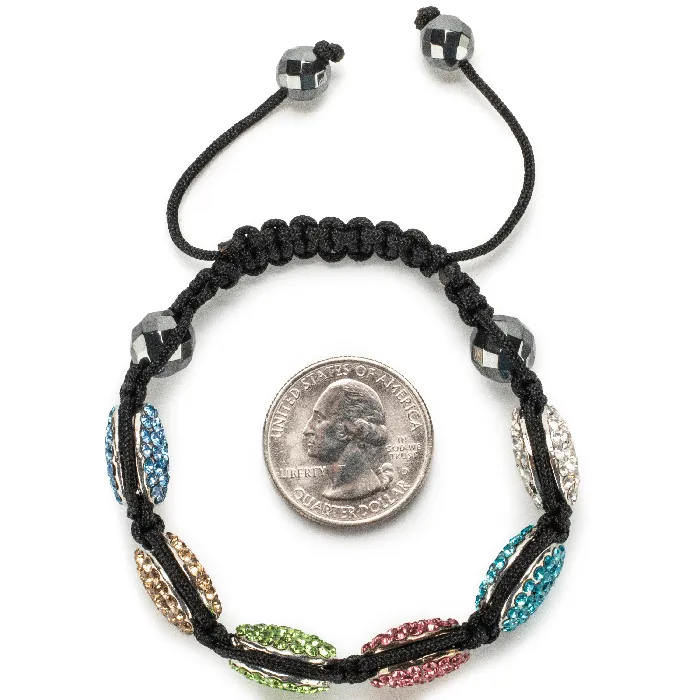Bracelets Alexander Kalifano Multi Color Crystal Oval Shamballa Bracelet