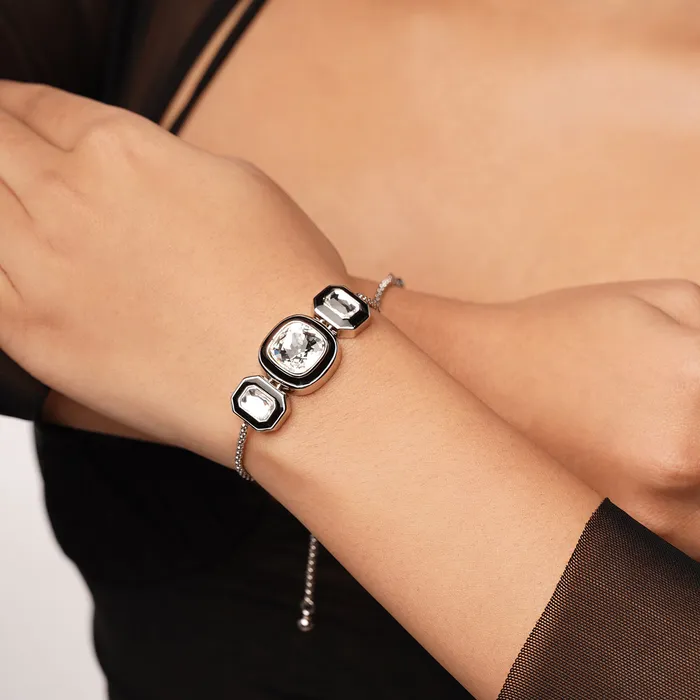 Bracelets Bougie Crystal Bezel Bracelet Isharya Modern Indian Jewelry