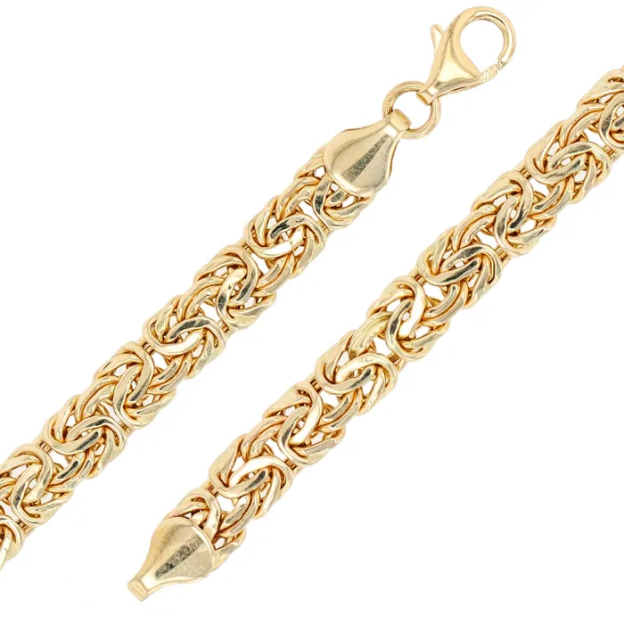 Bracelets DecadenceJewelry 14K Yellow Gold 530mm 725 Flat Byzantine Bracelet Bracelets DecadenceJewelry 14K Yellow Gold 530mm 725 Flat Byzantine Bracelet